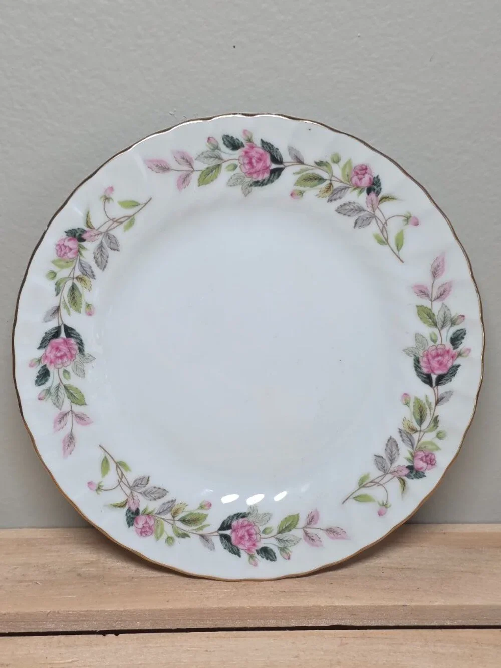 Creative Regency Rose Vintage Japan Pink Floral Bread Dessert Plate 6.25